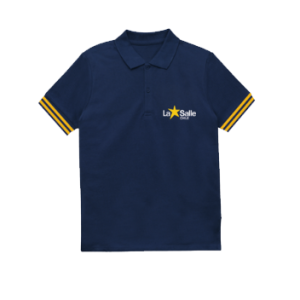 Polera piqué manga corta oficial del uniforme del Colegio La Salle.