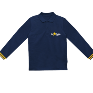Polera piqué manga larga oficial del uniforme del Colegio La Salle.